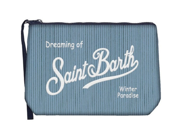 MC2 SAINT BARTH POCHETTE ALINE CORDUROY CELESTE
