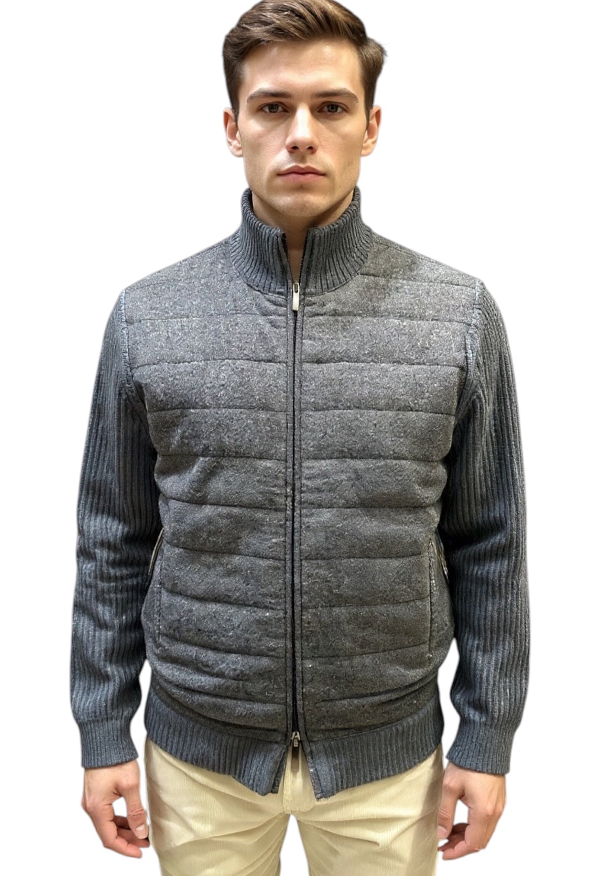 MARK MIDOR BLUSOTTO IN LANA E CASHMERE COLORE GRAFITE