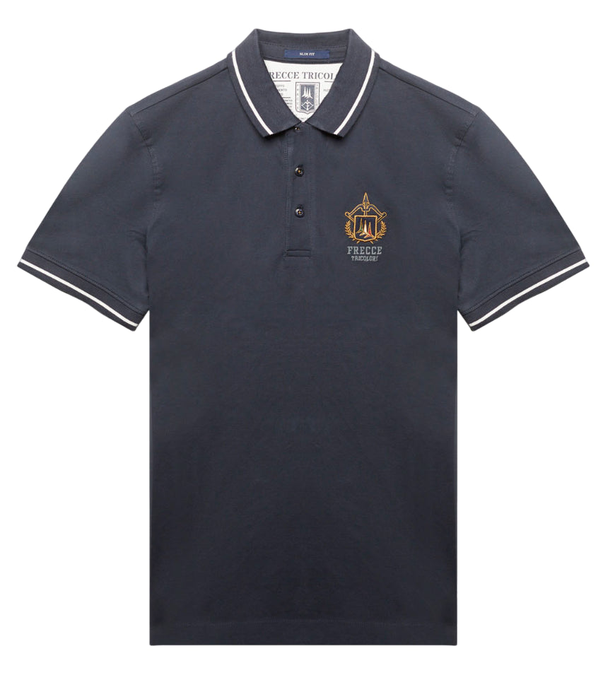 AERONAUTICA MILITARE POLO SLIM FIT RICAMATA BLU NAVY