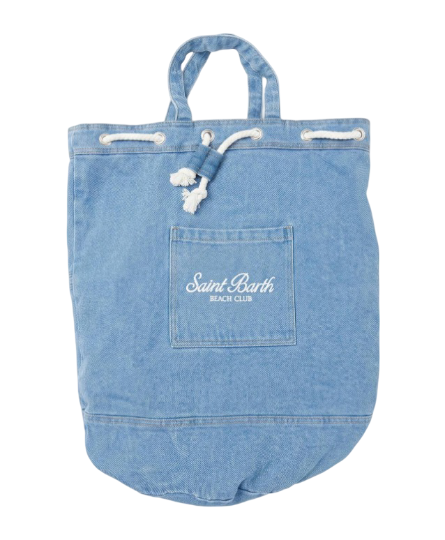 MC2 SAINT BARTH ZAINO BEACH BACKPACK DENIM LIGHT BLUE