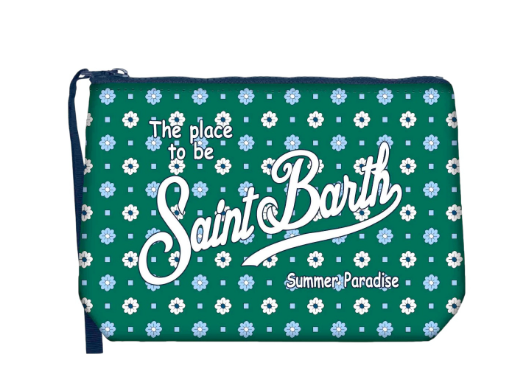 MC2 SAINT BARTH POCHETTE ALINE FLOWER TIE VERDE