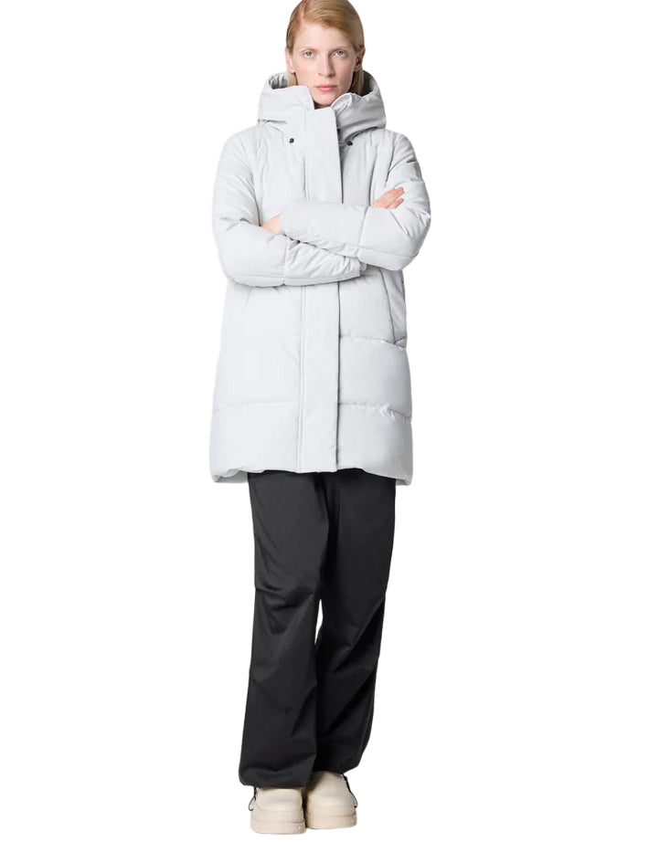 SAVE THE DUCK PARKA CON CAPPUCCIO DA DONNA BETHANY GRIGIO NEBBIA