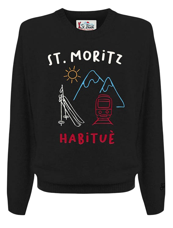 MC2 SAINT BARTH MAGLIONE HERON UOMO ST. MORITZ NERO