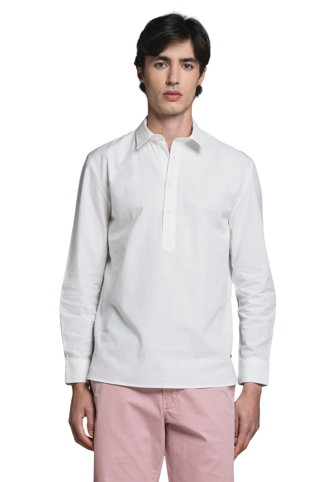 IMPURE CAMICIA CLEVELAND SERFIFNO IN MISTO LINO BIANCO