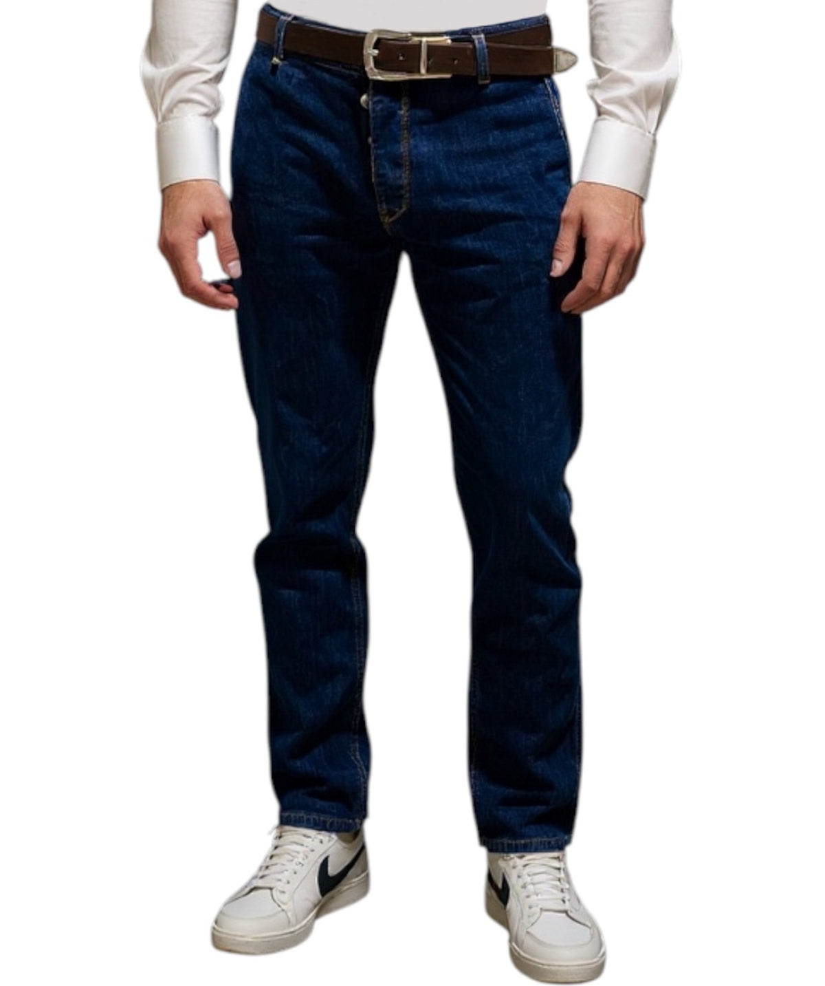 MARK MIDOR JEANS PATRICK GRANT IN COTONE TASCA AMERICA DENIM SCURO