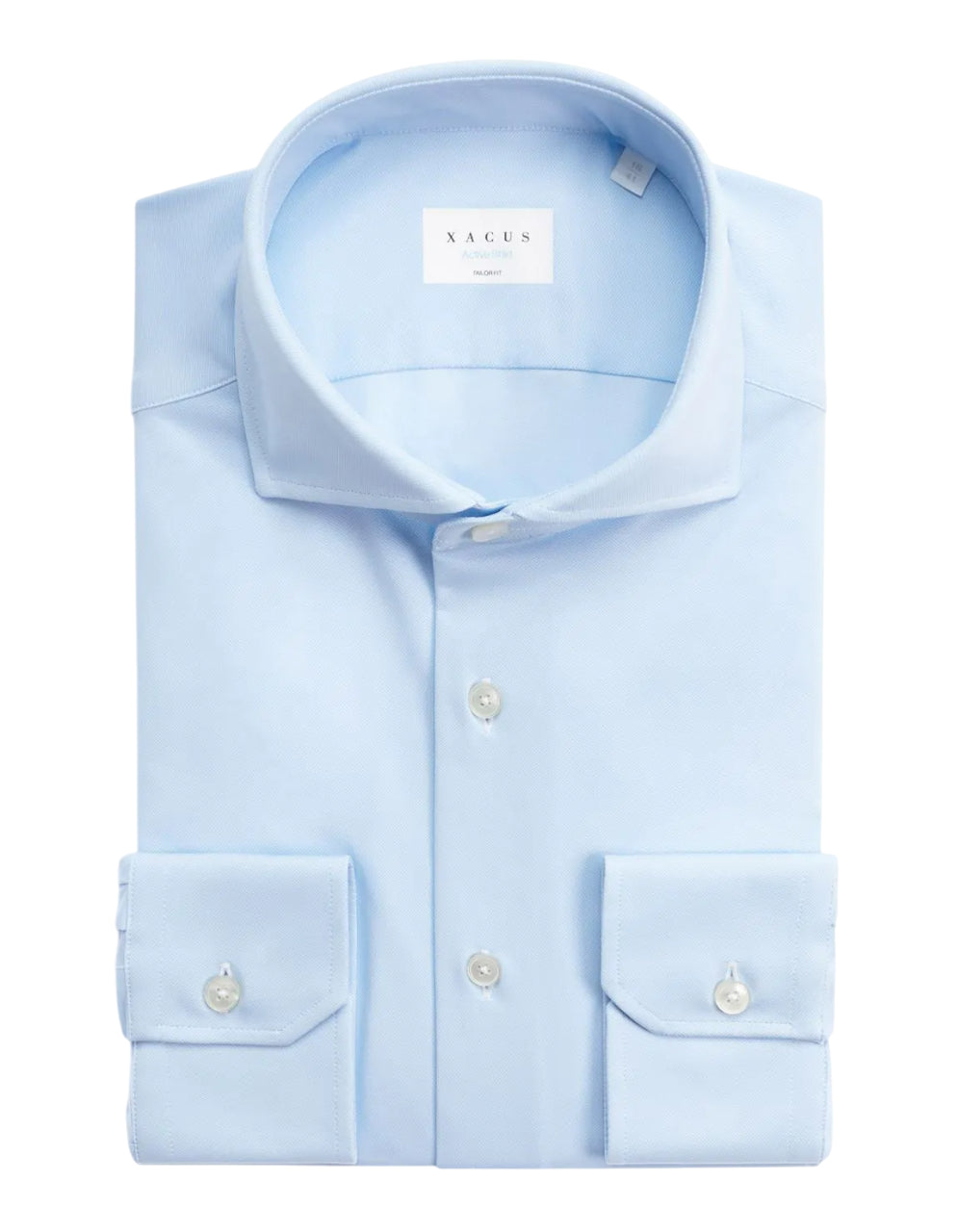 XACUS CAMICIA UOMO COLLO FRANCESE OXFORD CELESTE CHIARO