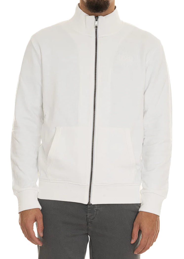 LA MARTINA FELPA FULL ZIP ZACHERIAH COLORE OFF WHITE