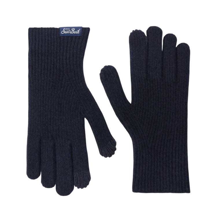 MC2 SAINT BARTH GUANTI BLU BRIXTON WOOL IN LANA 100%
