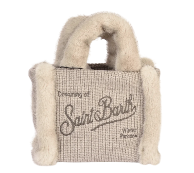 MC2 SAINT BARTH BORSA MINI VAMI SHEARLING RIB 15 EMB