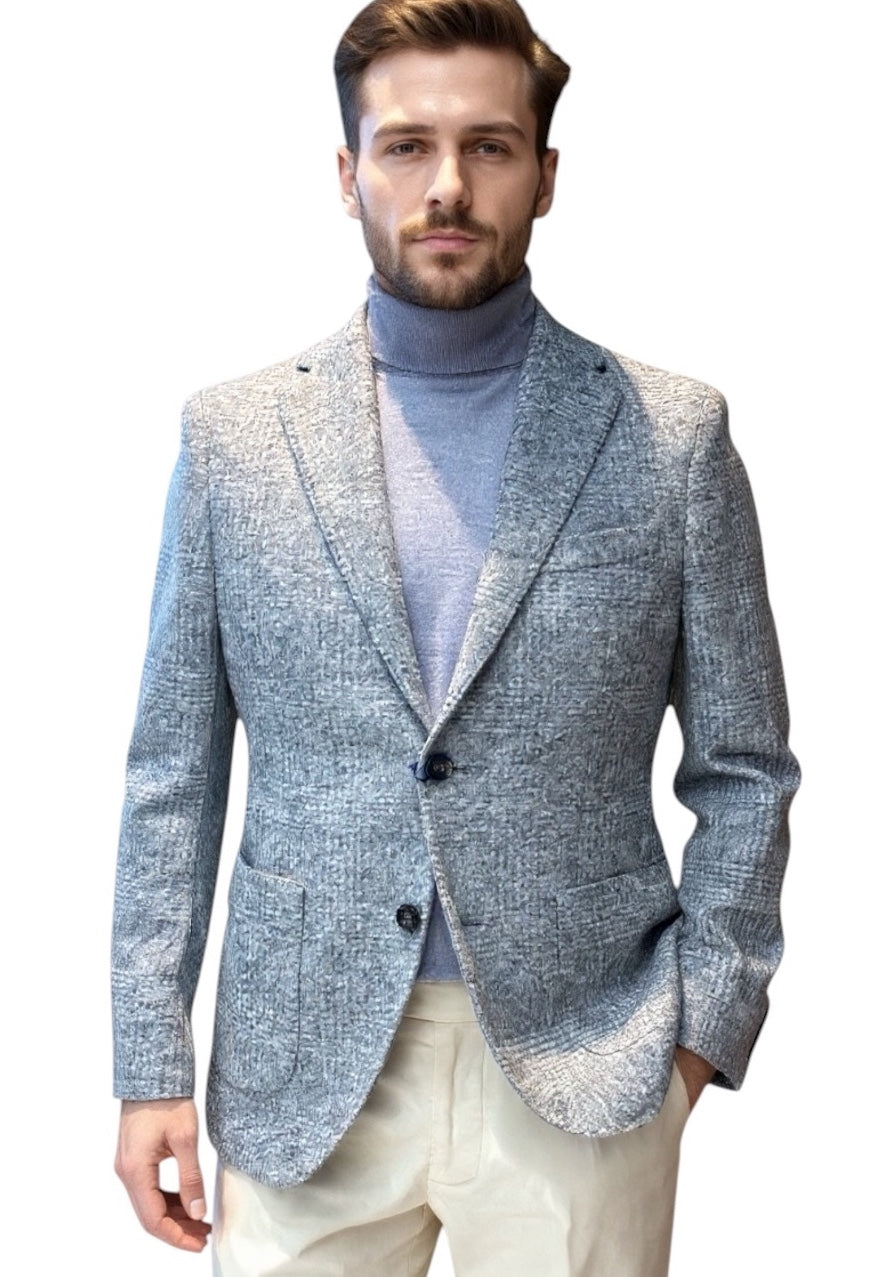 MARK MIDOR GIACCA MONOPETTO IN MISTO LANA COLORE GRIGIO