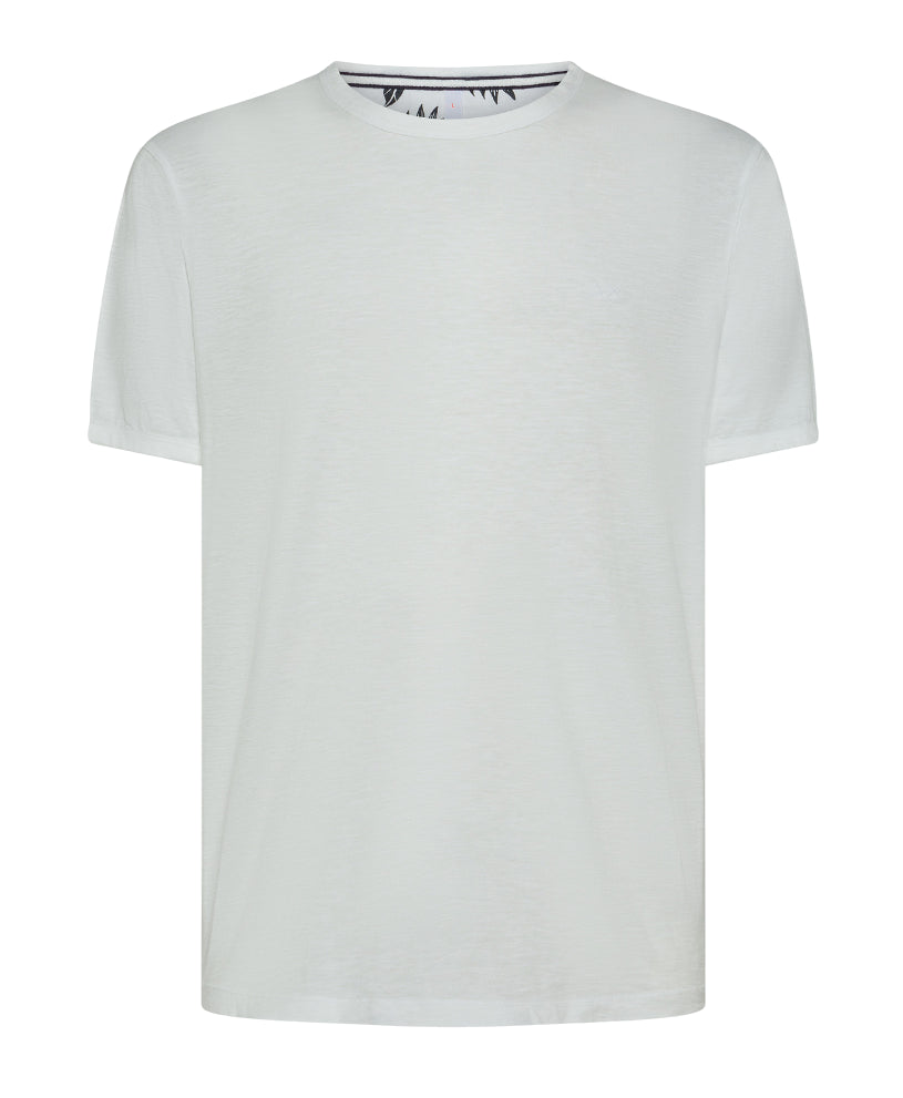 SUN68 UOMO T-SHIRT ROUND BOTTOM BIANCO PANNA