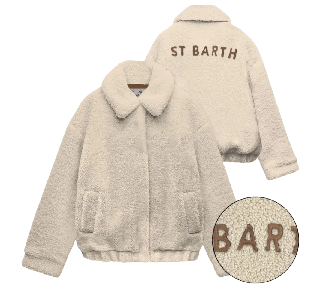 MC2 SAINT BARTH GIACCA DA DONNA JEANNE TEDDY CLASSIC LEO 00 PATCH BEIGE