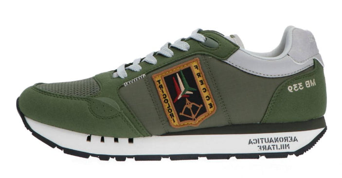 AERONAUTICA MILITARE SNEAKERS UOMO FRECCE TRICOLORI VERDE