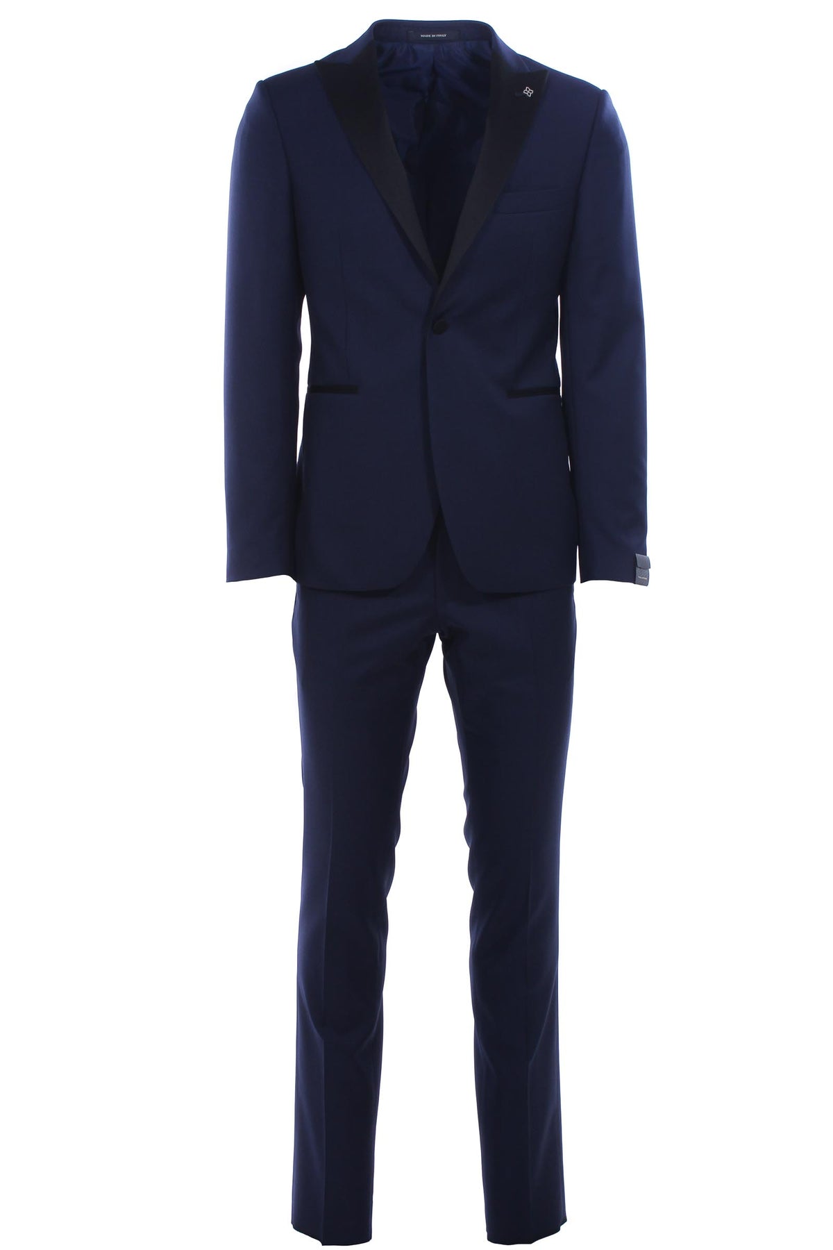 TAGLIATORE SMOKING REVER A LANCIA IN RASO COLORE NAVY