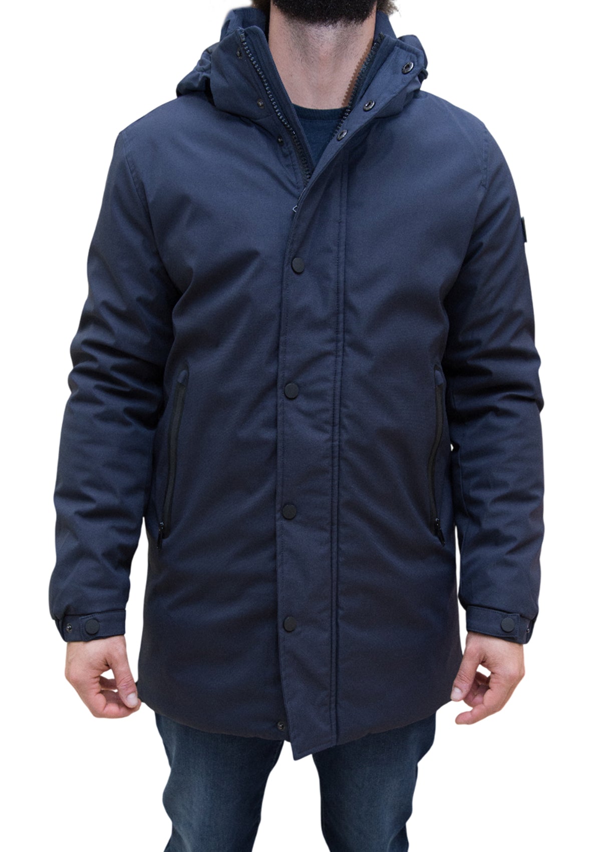 MARK MIDOR PARKA PIUMINO LUNGO COLORE BLU