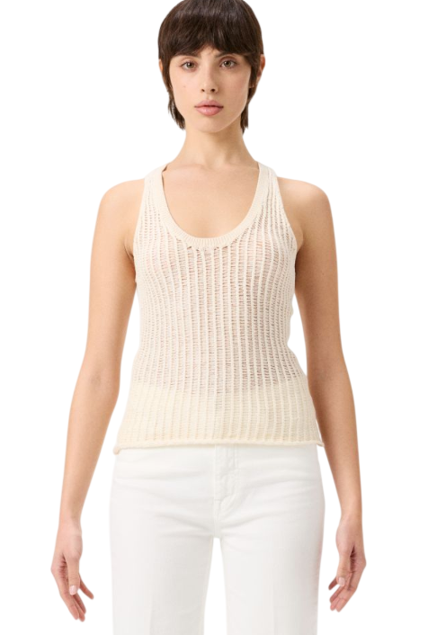 CYCLE CANOTTA NIA IN MAGLIA COLORE OSTRICA