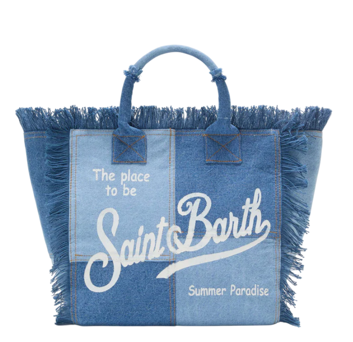 MC2 SAINT BARTH BORSA VANITY REGULAR IN DENIM PATCHWORK