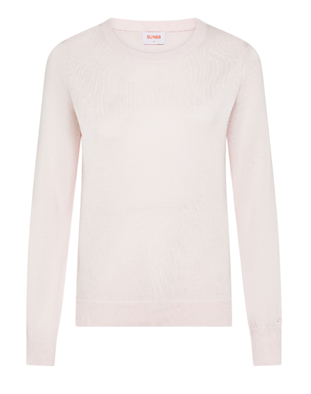 SUN68 DONNA MAGLIA IN COTONE ROSA