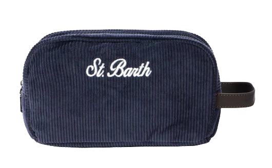 MC2 SAINT BARTH BEAUTY CASE IN VELLUTO A COSTE BLU WESTWOOD