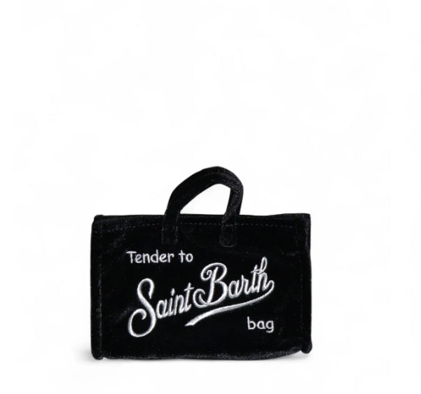 MC2 SAINT BARTH MICRO BORSA PORTA CELLULARE VELLUTO NERO 00 EMB