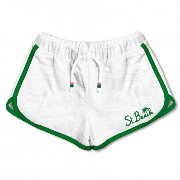 MC2 SAINT BARTH SHORT FRANNIE IN SPUGNA COLORE BIANCO