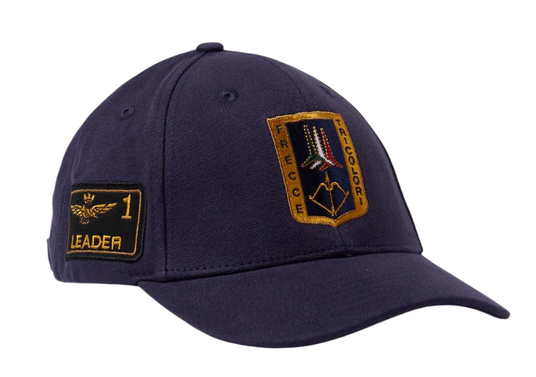 AERONAUTICA MILITARE CAPPELLINO IN CANVAS CON PATCH BLU NAVY