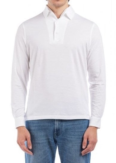 POLO IN JERSEY BIANCO