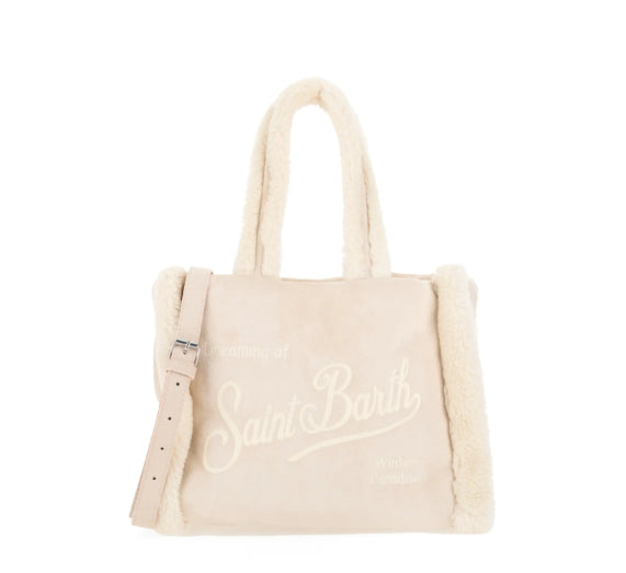 MC2 SAINT BARTH BORSA COLETTE SHEARLING COLORE CHAMPAGNE