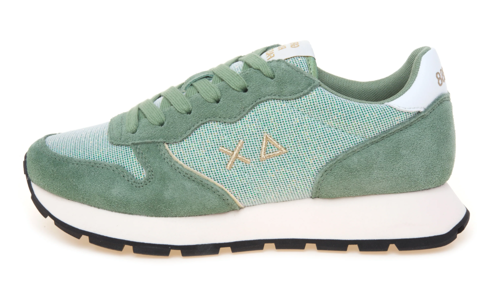 SUN68 SNEAKERS ALLY GLITTER VERDE SALVIA