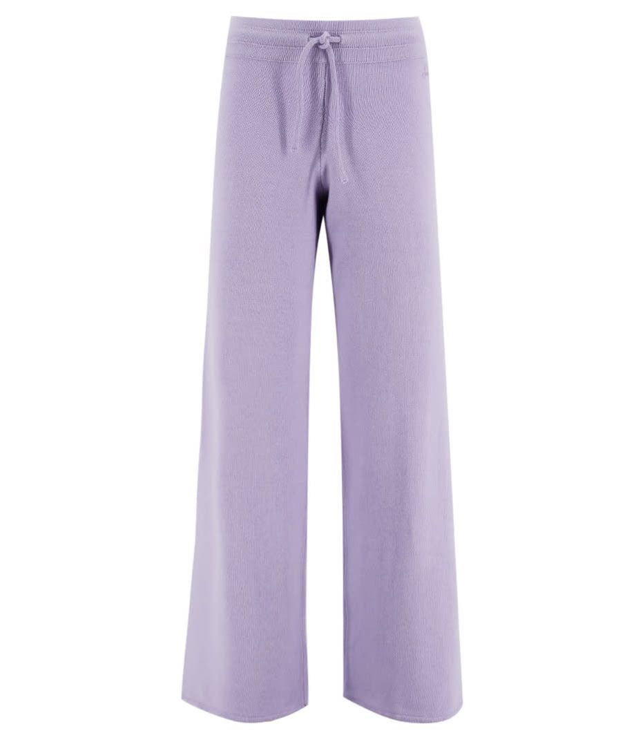 MC2 SAINT BARTH DONNA PANTALONI LARGHI IN MAGLIA LILLA