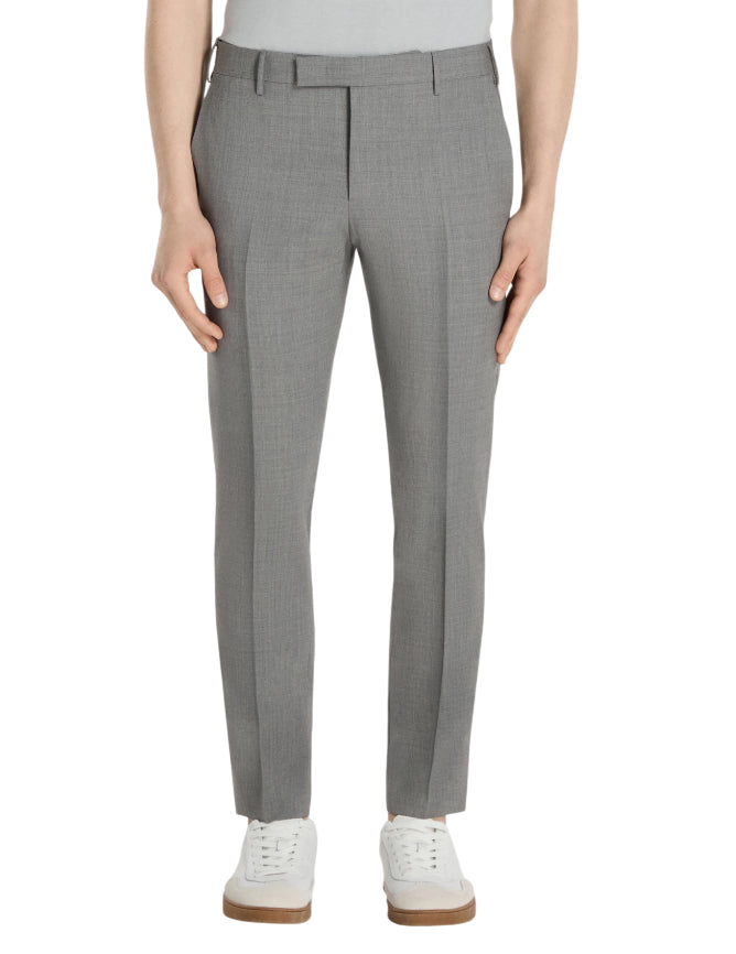 PTO1 PANTALONI UOMO DIECI IN LANA TROPICAL GRIGIO SCURO