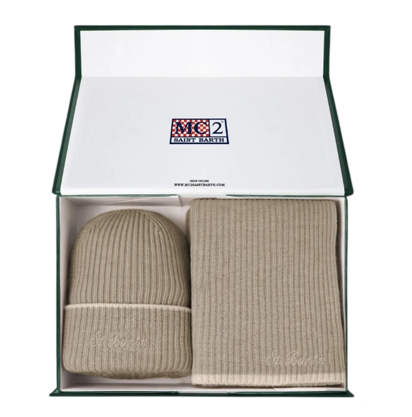 MC2 SAINT BARTH KIT CAPPELLO E SCIARPA MC2 SAINT BARTH BEIGE