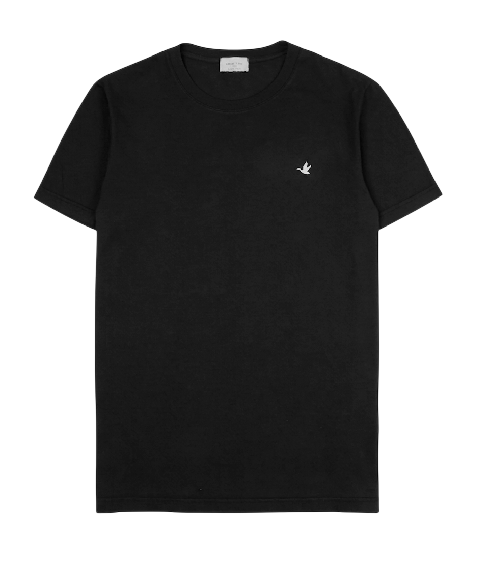 BROOKSFIELD T-SHIRT IN JERSEY DI COTONE CON LOGO RICAMATO BLACK