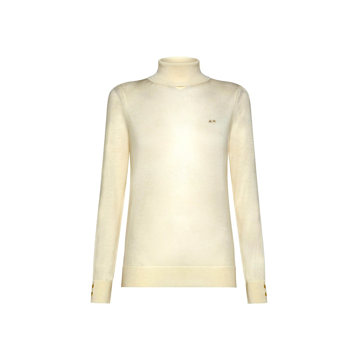 SUN68 WOMAN TURTLE NECK L/S PORCELLANA