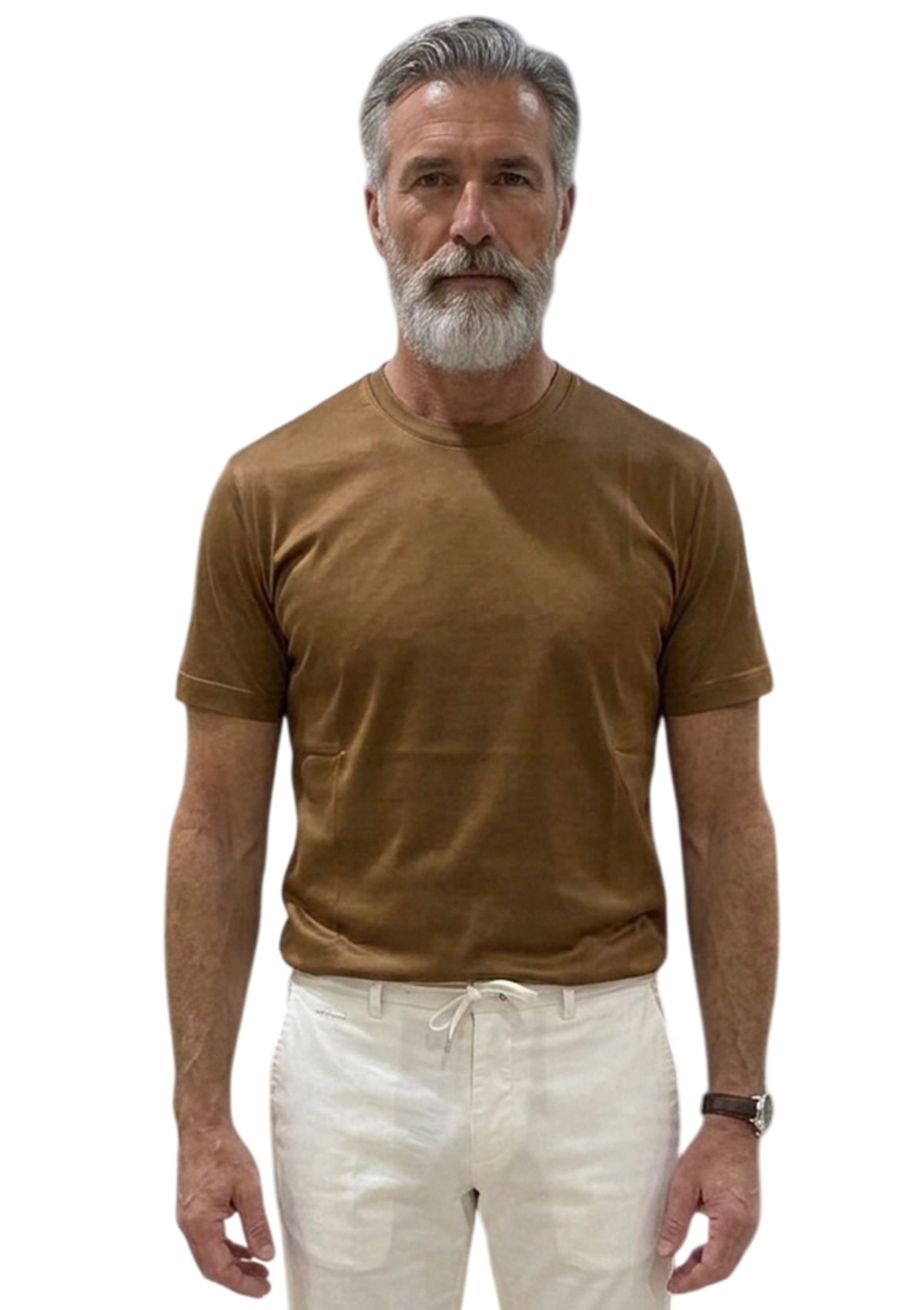 MARK MIDOR TSHIRT IN TESSUTO TECNICO TENCEL COLORE BRUCIATO