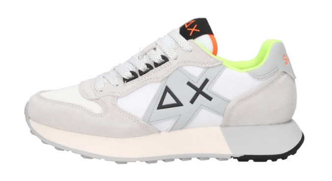 SUN68 SNEAKERS UOMO JAKI 2.0 FLUO BIANCO