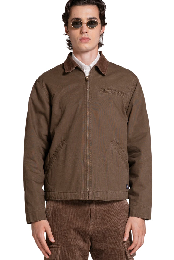 IMPURE GIACCA ORION SHORT IN CANVAS BROWN