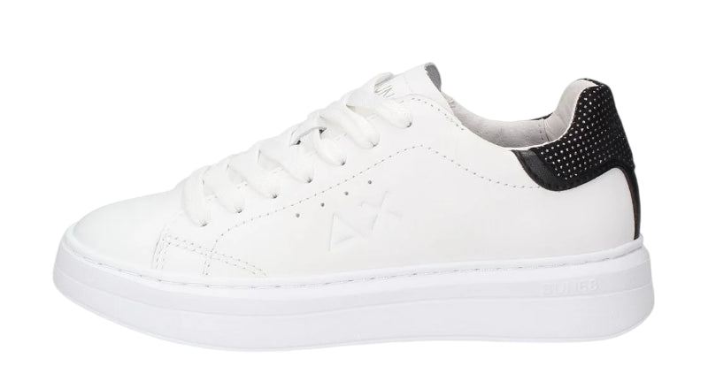 SUN68 SNEAKERS DONNA GRACE LEATHER COLORE BIANCO NERO