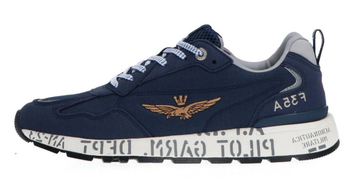 AERONAUTICA MILITARE SNEAKERS UOMO PILOT GARM BLU NAVY