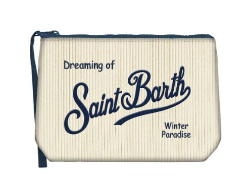 MC2 SAINT BARTH POCHETTE ALINE CORDUROY BIANCO