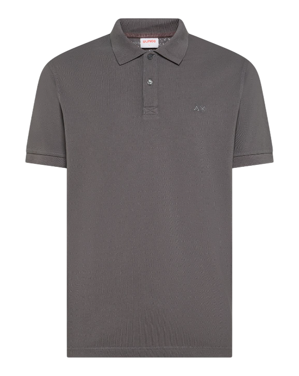 SUN68 UOMO POLO CON DETTAGLI FLOREALI IN COTONE INCHIOSTRO