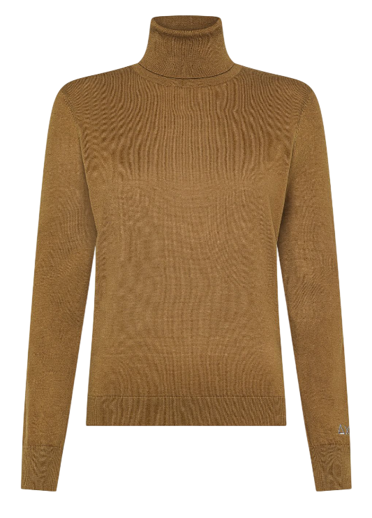 SUN68 DONNA DOLCEVITA IN FILATO DI MISTO LANA MARRONE DESERTO