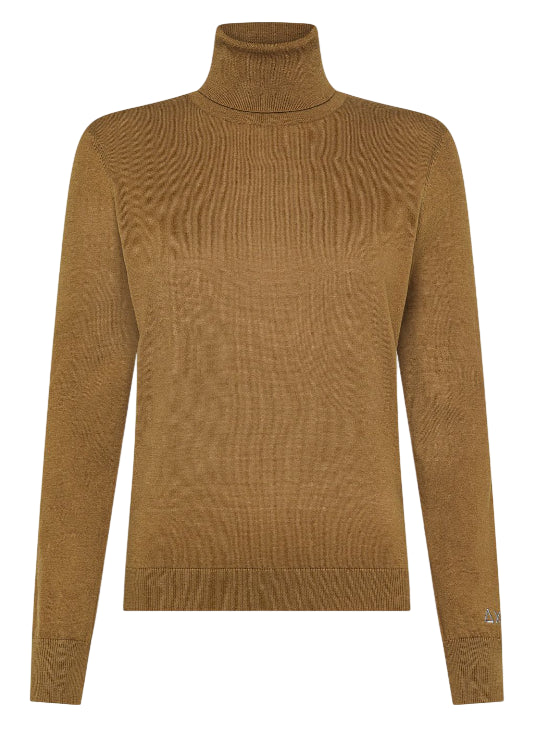 SUN68 DONNA DOLCEVITA IN FILATO DI MISTO LANA MARRONE DESERTO