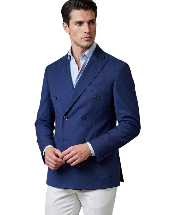 MARK MIDOR GIACCA DOPPIO PETTO FREEDOM BLU DENIM