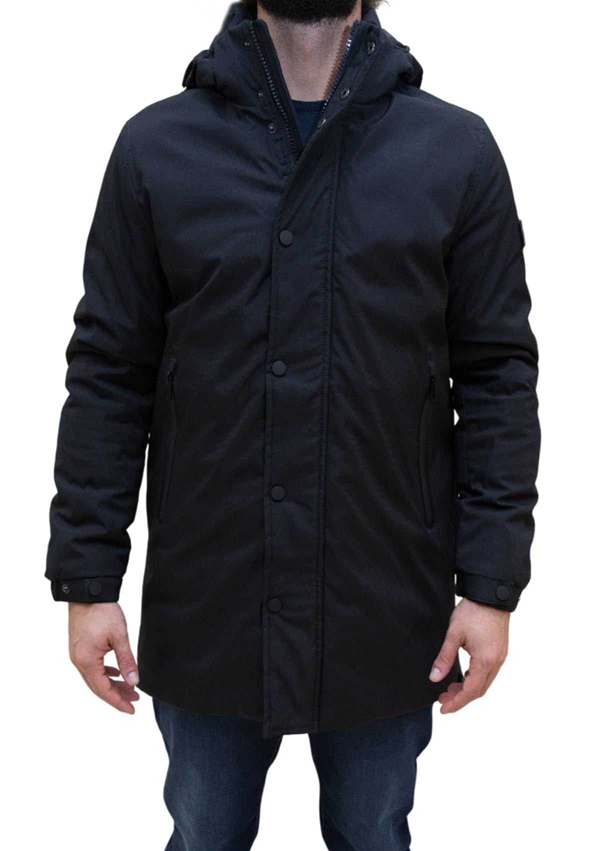 MARK MIDOR PARKA PIUMINO LUNGO COLORE NERO