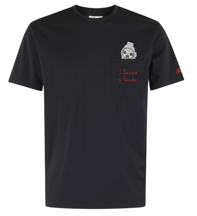 MC2 SAINT BARTH T-SHIRT SAVED PANDA NERO