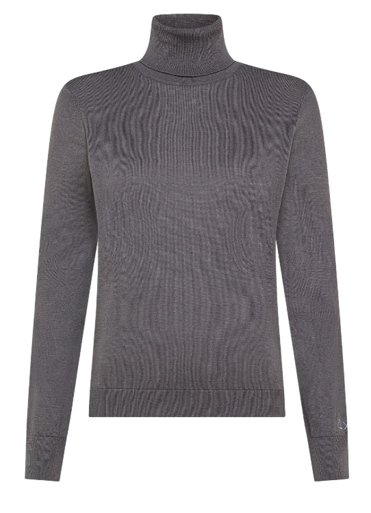 SUN68 DONNA DOLCEVITA IN FILATO DI MISTO LANA GRIGIO SCURO