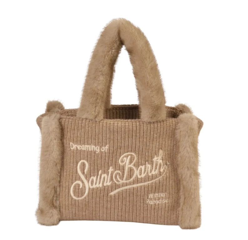 MC2 SAINT BARTH BORSA A MANO MINI VANITY SHEARLING RIB