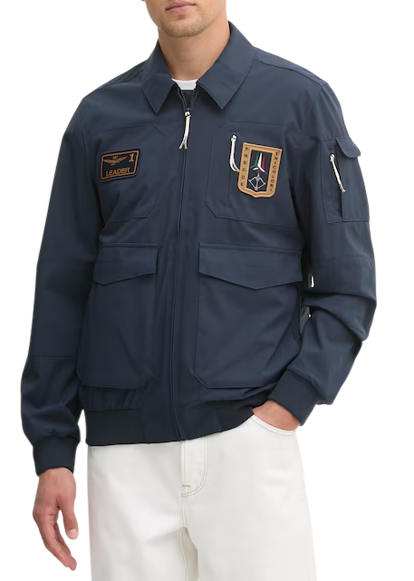 AERONAUTICA MILITARE GIACCA PILOT IN TESSUTO TECNICO BLU NAVY