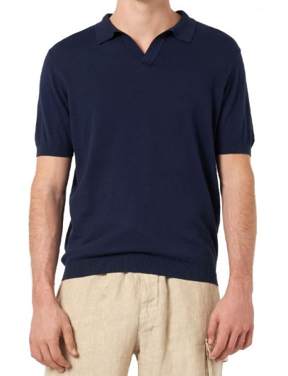 MC2 SAINT BARTH POLO SLOAN IN MAGLIA SENZA BOTTONI BLU NAVY